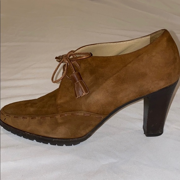 *HOST PICK* VINTAGE GUCCI BOOTIES BROWN SUEDE 7.5 - Picture 2 of 12